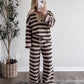 Teddy Striped Sweater Knit Pant