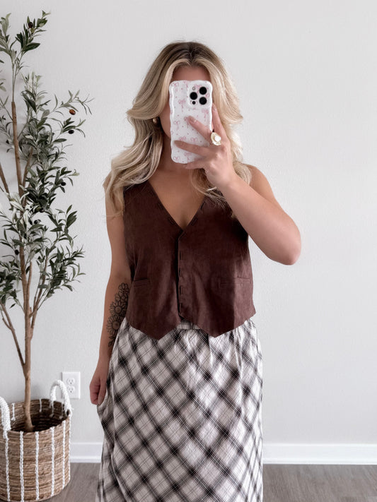 Canyon Brown Suede Vest