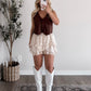 Clara Mae Lace Skort / Cream