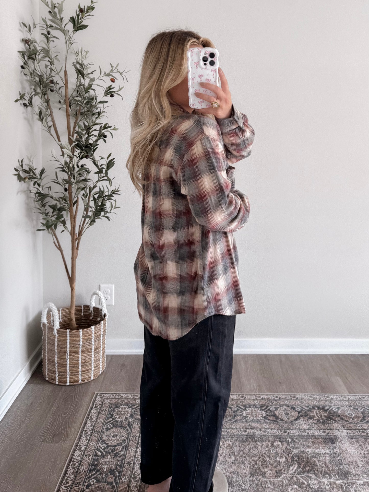 Autumn Day Relaxed Flannel / Navy Combo