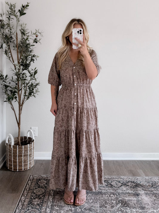 Rosewood Floral Midi Dress