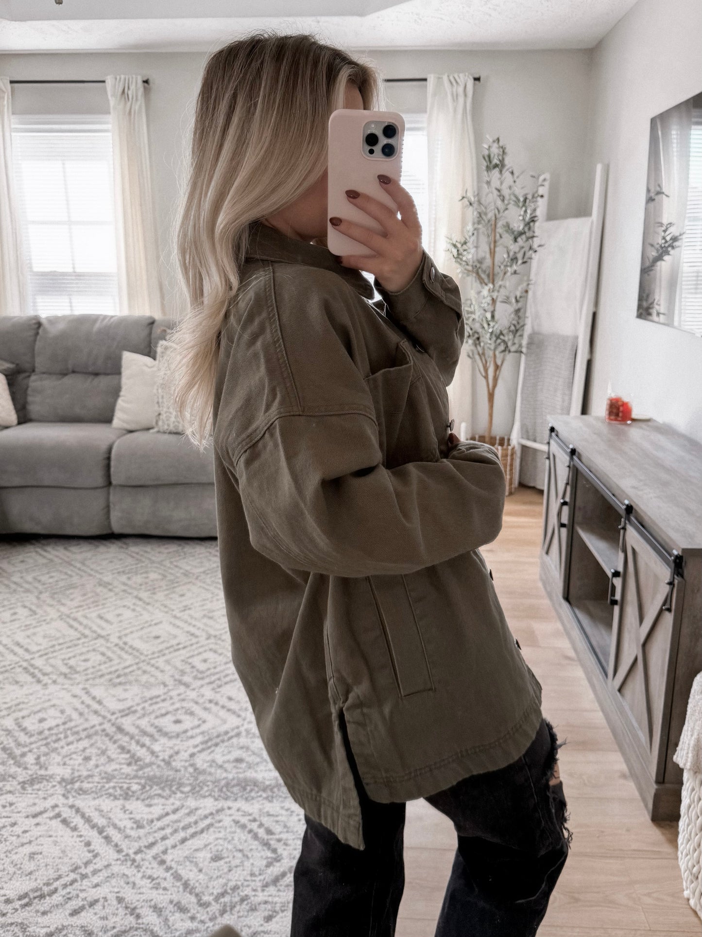 Devyn Oversized Shacket / Olive