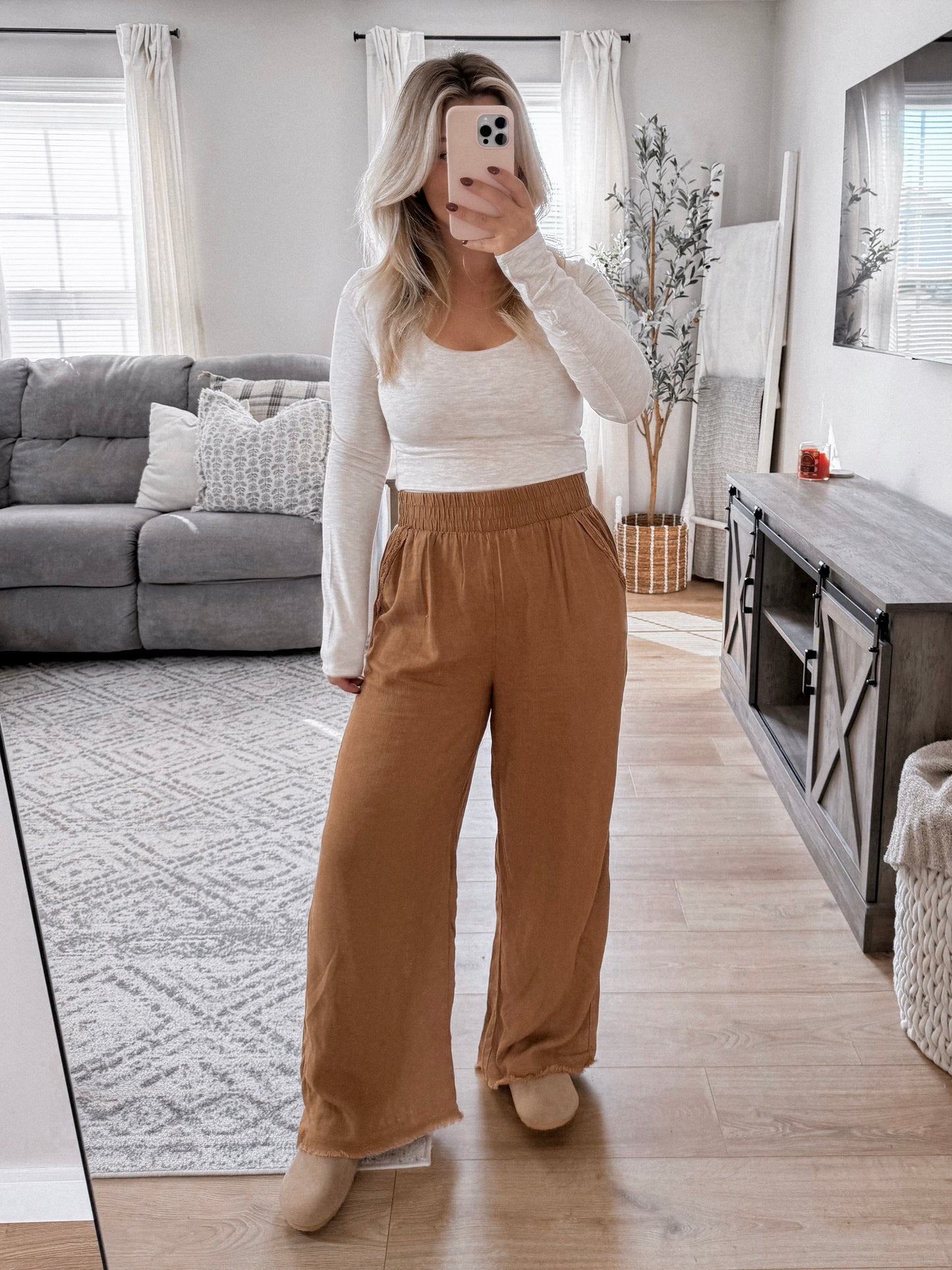 Coco Linen Pant / Camel