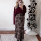 Dark Rosé Maxi Skirt