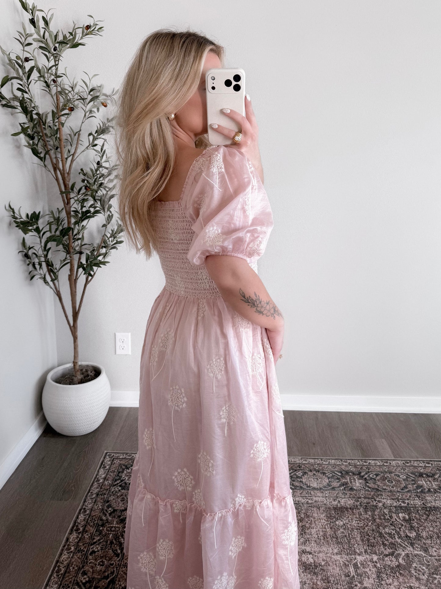 Flourish Floral Maxi Dress / Blush