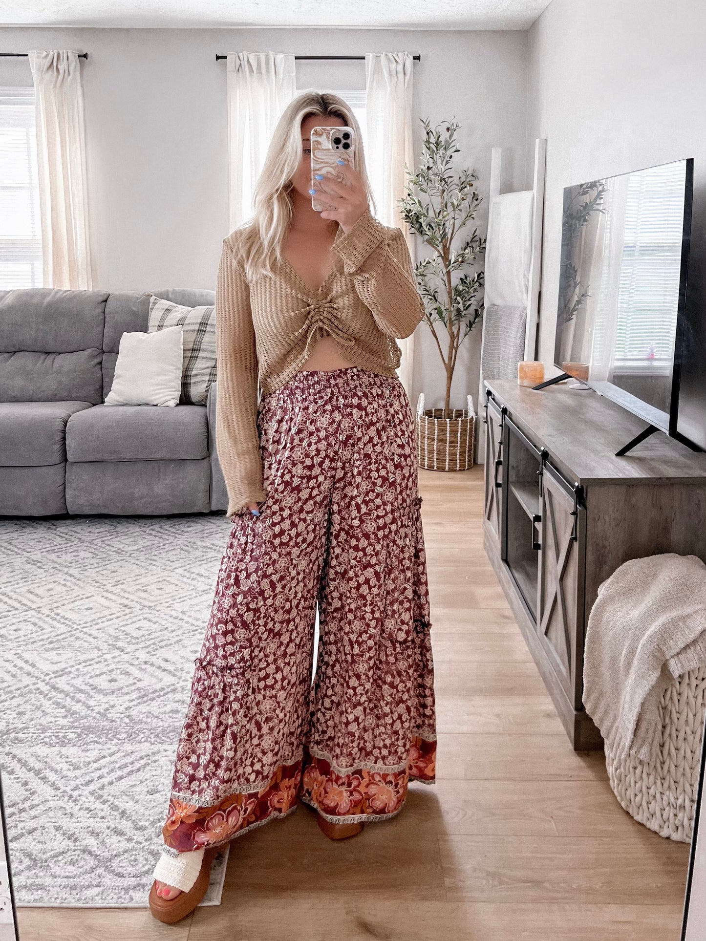 Aloha Boho Printed Pant Final Sale