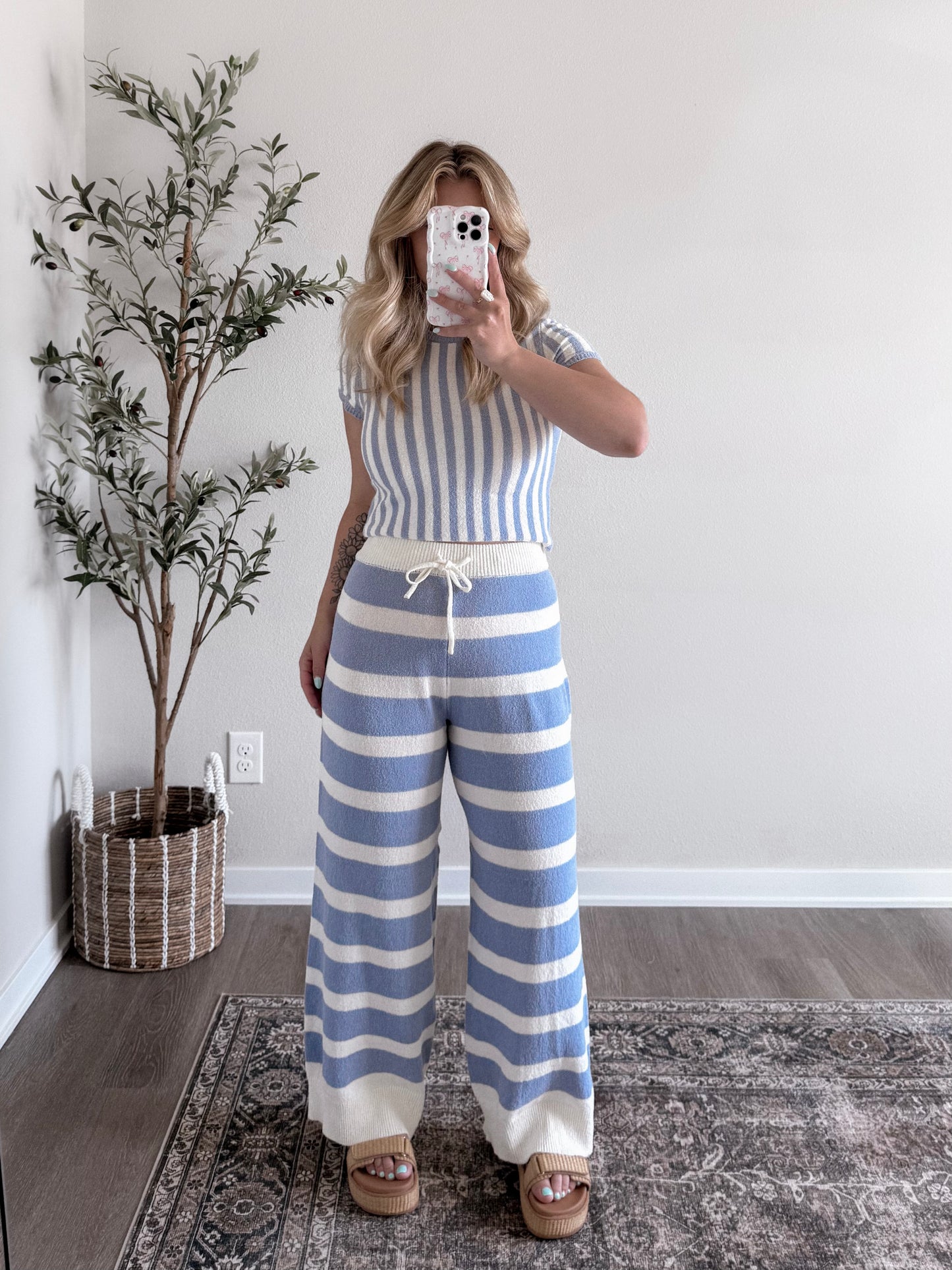 After The Beach Multi Striped Set