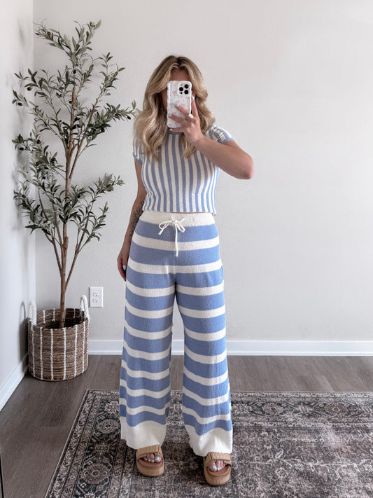After The Beach Multi Striped Set