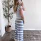 After The Beach Multi Striped Set