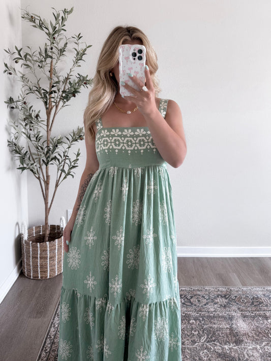 Jade Floral Maxi Dress