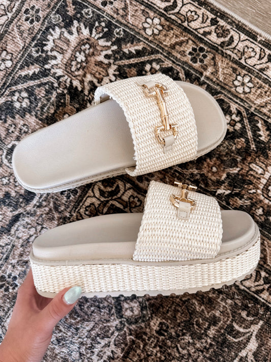 Maisie Raffia Platform Sandal