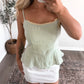 Honeydew Gingham Tank / Yellow-Mint