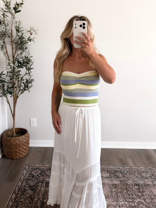 Italian Ice Strapless Knit Top
