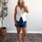 Reagan High Rise Denim Shorts