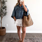 Beckham Denim Cape Jacket / Medium Wash