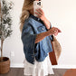 Beckham Denim Cape Jacket / Medium Wash