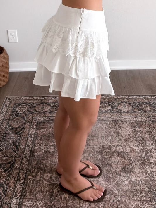 Giselle Eyelet Lace Skort