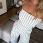 Pistachio Ice Cream Striped Pant Set