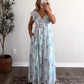 Hydrangea Garden Maxi Dress