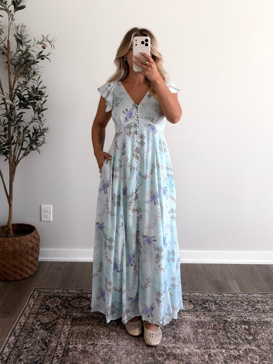 Hydrangea Garden Maxi Dress