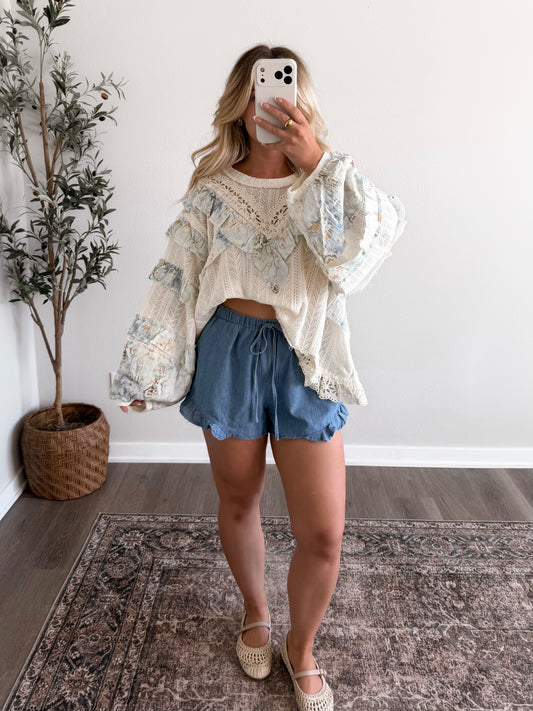 Sweet Soul Eyelet Top / Cream