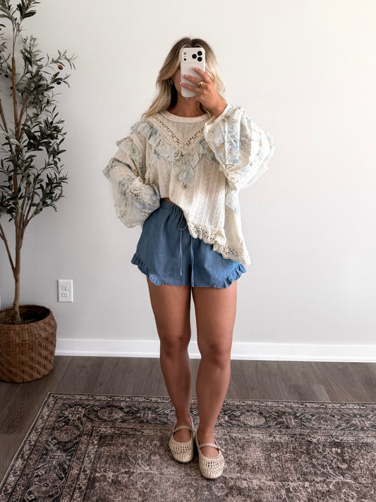 Sweet Soul Eyelet Top / Cream