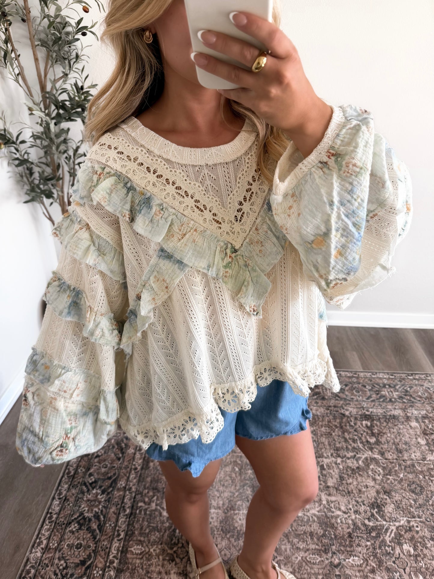 Sweet Soul Eyelet Top / Cream