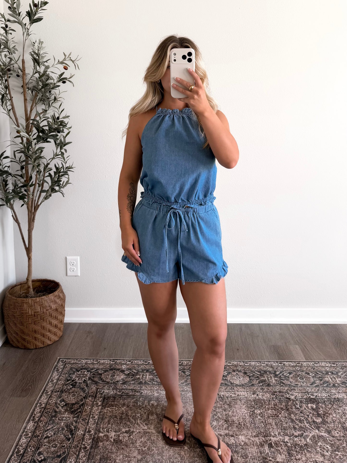 East Coast Denim Short Set