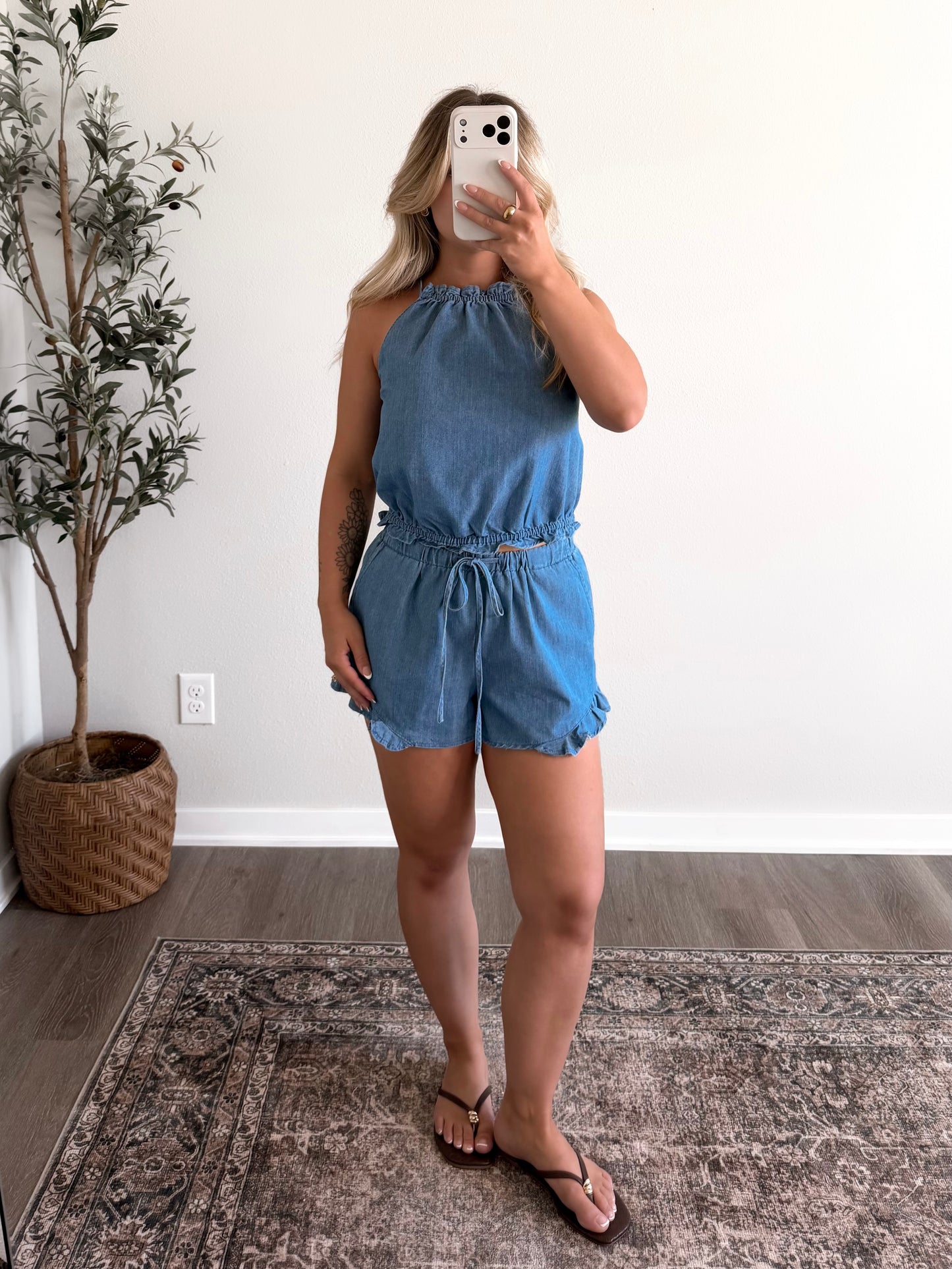 East Coast Denim Short Set