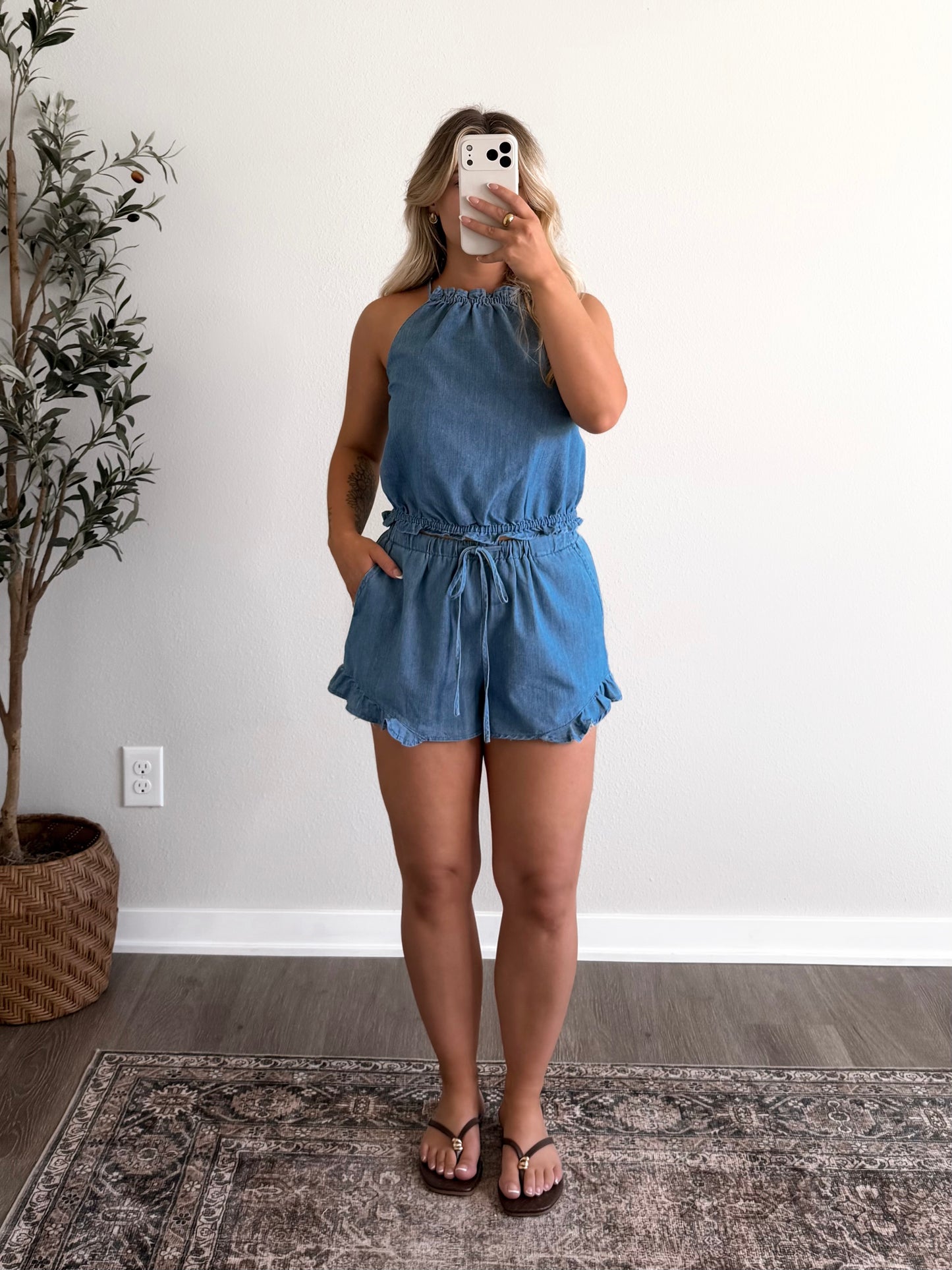 East Coast Denim Short Set
