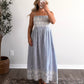 Summer Cottage Embroidered Midi Dress