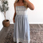 Summer Cottage Embroidered Midi Dress