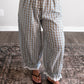 Margot Lace Grid Pant / Blue-Yellow