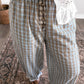 Margot Lace Grid Pant / Blue-Yellow