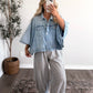 Beckham Denim Cape Jacket / Lt Wash
