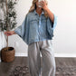 Beckham Denim Cape Jacket / Lt Wash