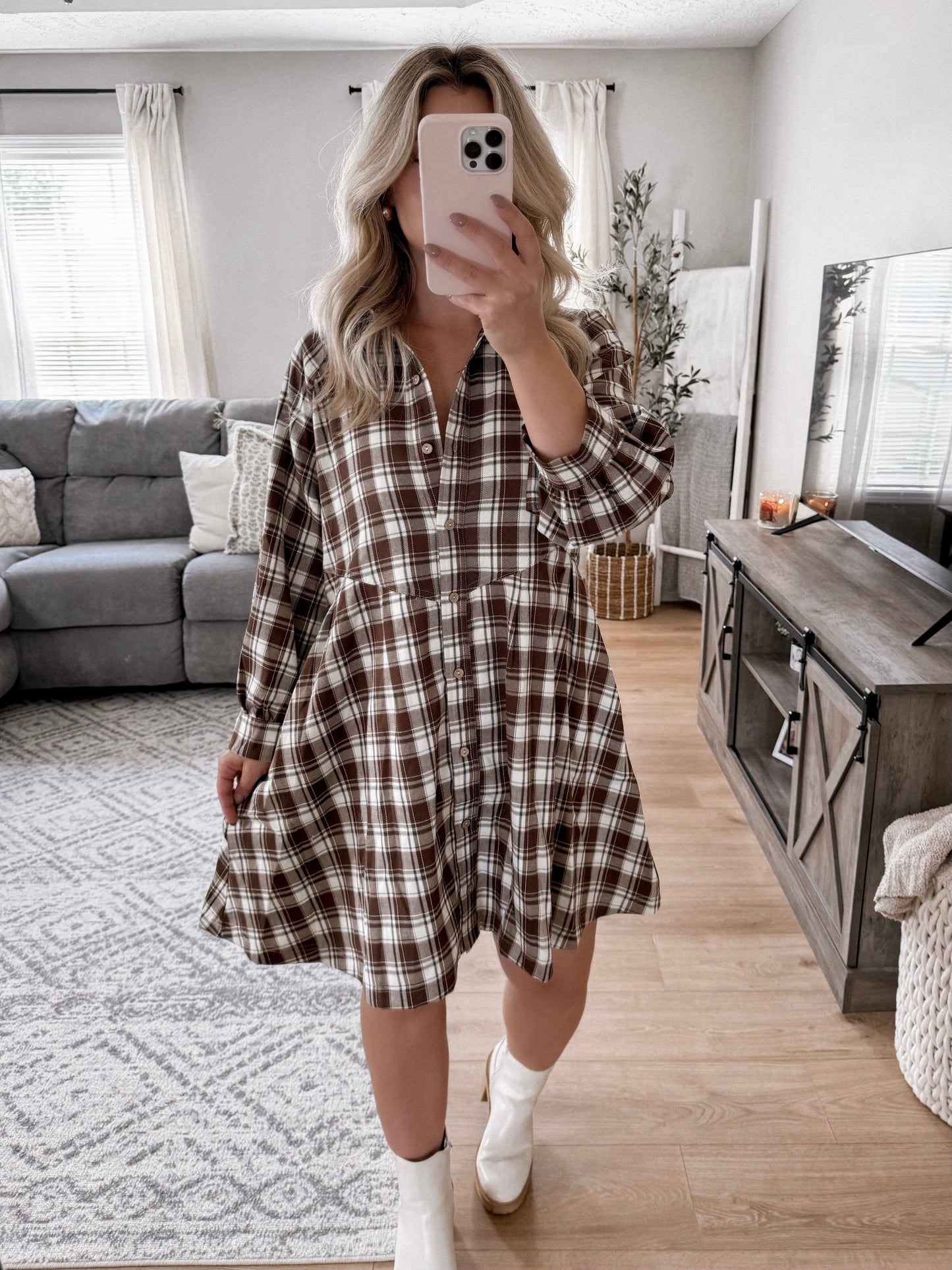 Pictures In A Field Flannel Dress