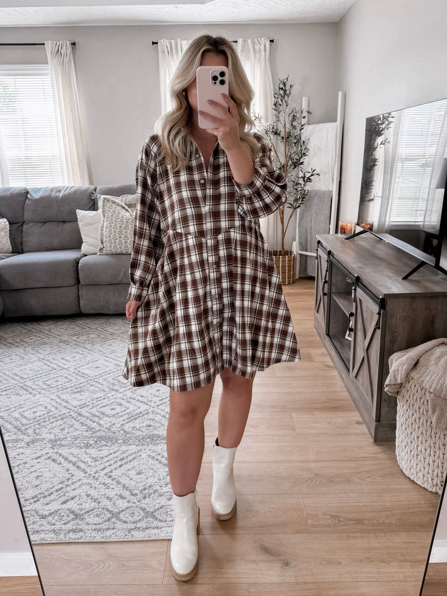 Pictures In A Field Flannel Dress