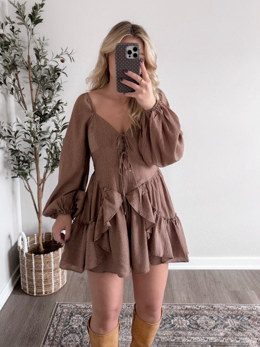 Hillside Tie Front Romper (Restocking Soon)