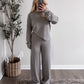 Rest Foldover Knit Pant Set / Ash Olive