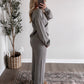 Rest Foldover Knit Pant Set / Ash Olive