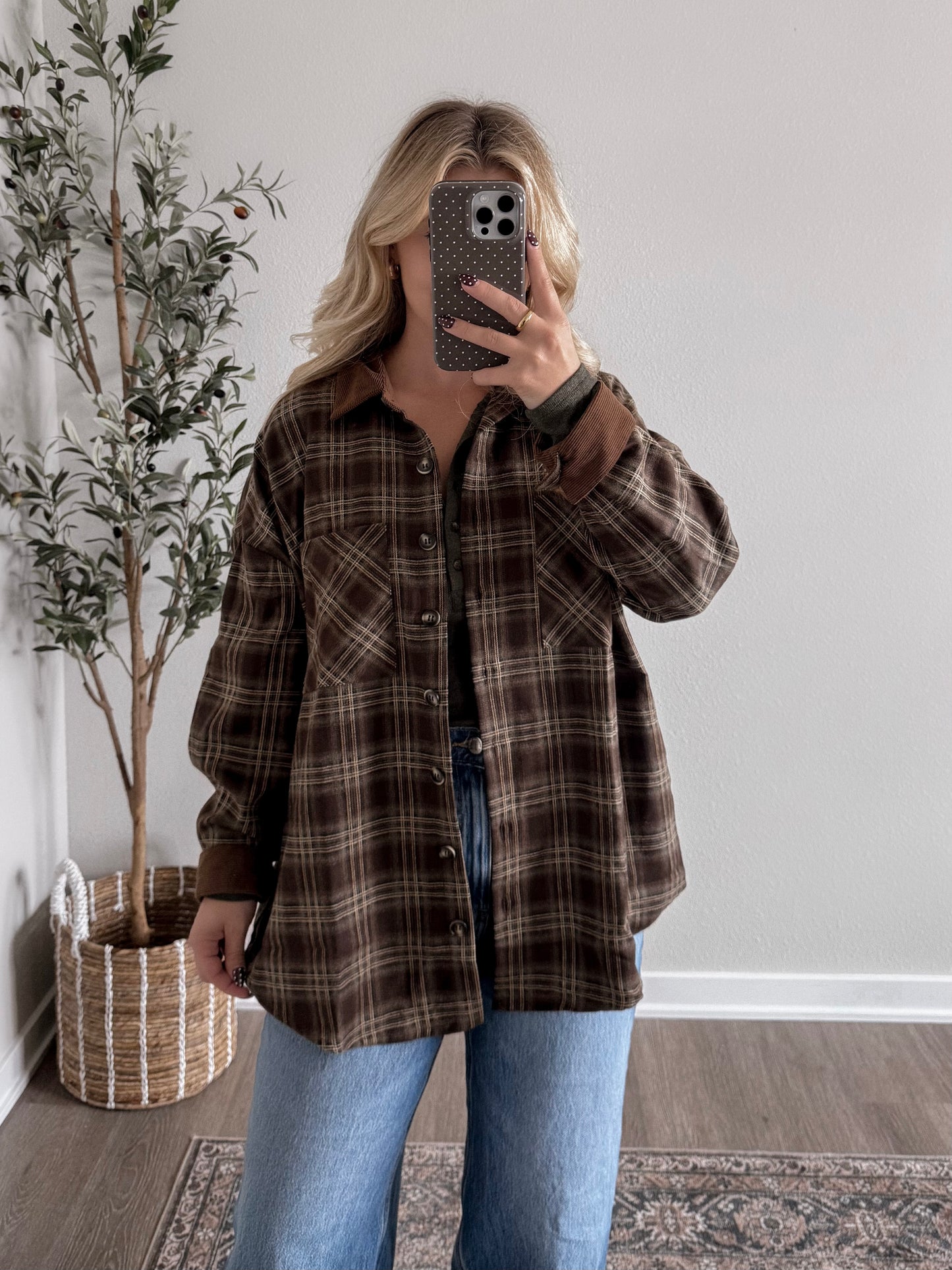 Timber Plaid Flannel Shacket (PREORDER - EST SHIP 9.22)