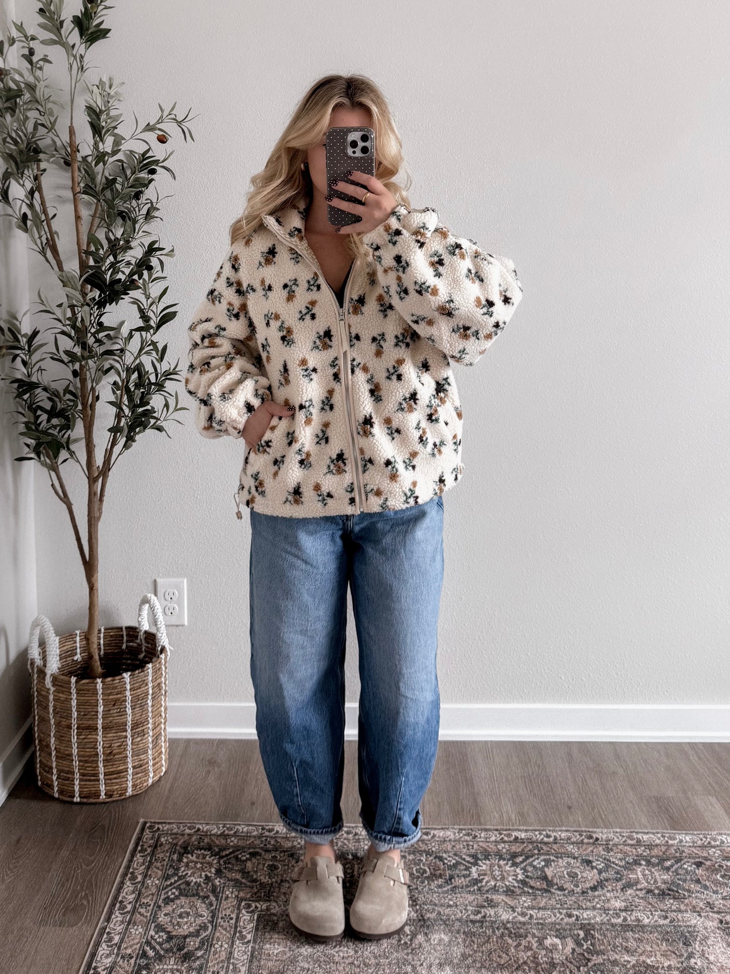Honey Bear Floral Sherpa Jacket (Coming in new print soon)