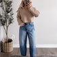 Coffee Date Cropped Knit Sweater