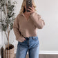 Coffee Date Cropped Knit Sweater