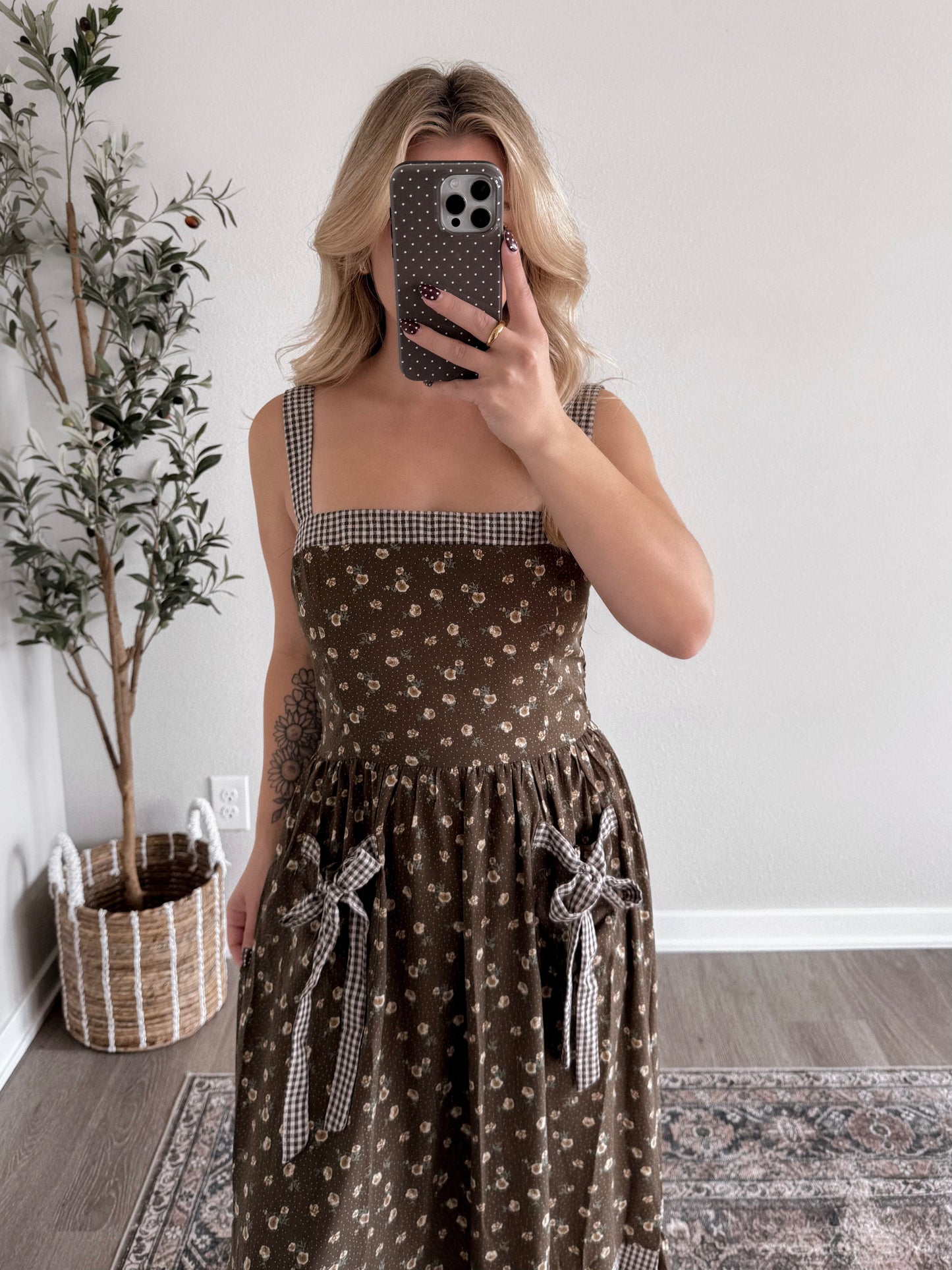 Farmhouse Floral Midi Dress (PREORDER - EST SHIP 9.22)