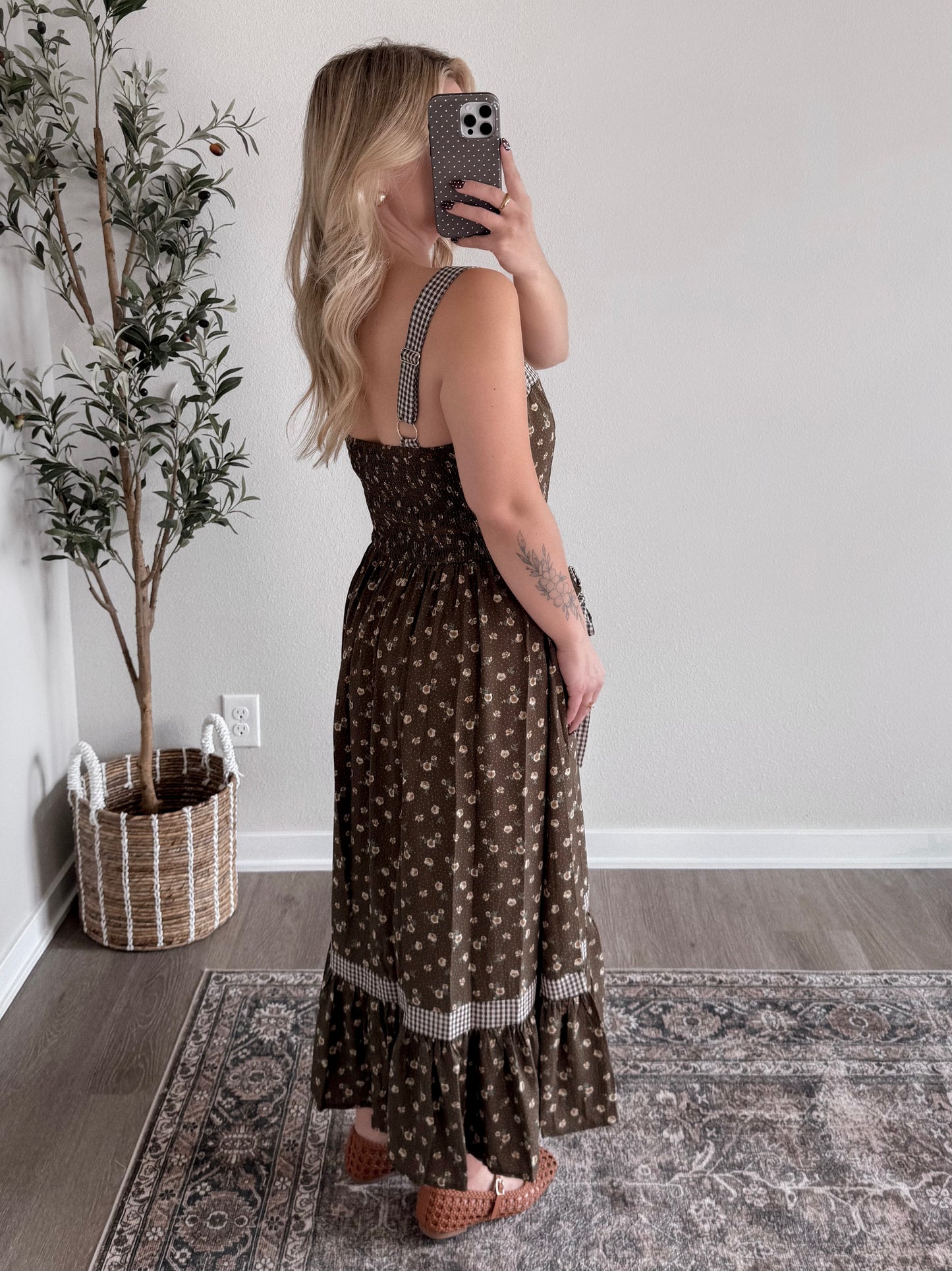 Farmhouse Floral Midi Dress (PREORDER - EST SHIP 9.22)