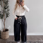 On The Go Denim Barrel Pants / Black