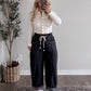 On The Go Denim Barrel Pants / Black
