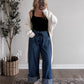 Drew Pinstripe Pant / Dark Denim
